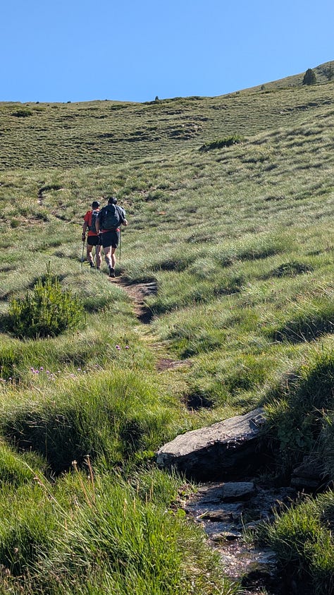The climb and descent after les Bordes d'Envara
