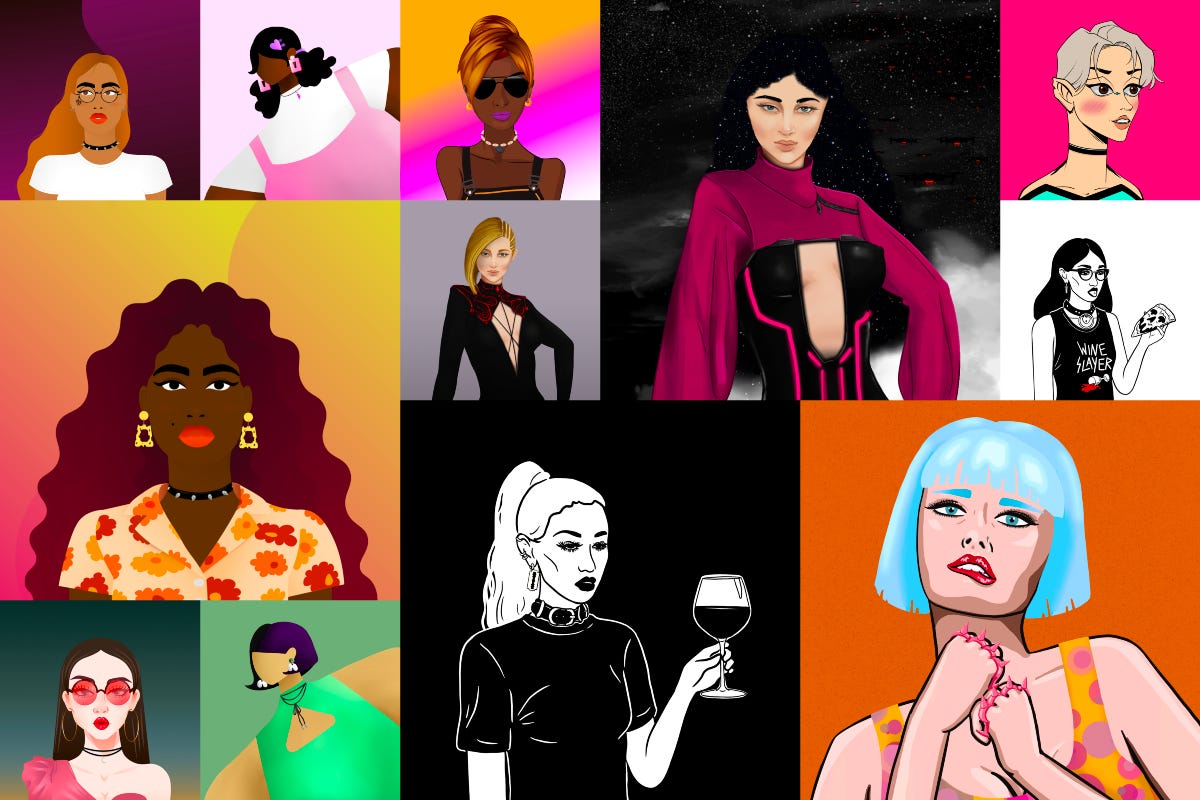 Women PFP NFT projects