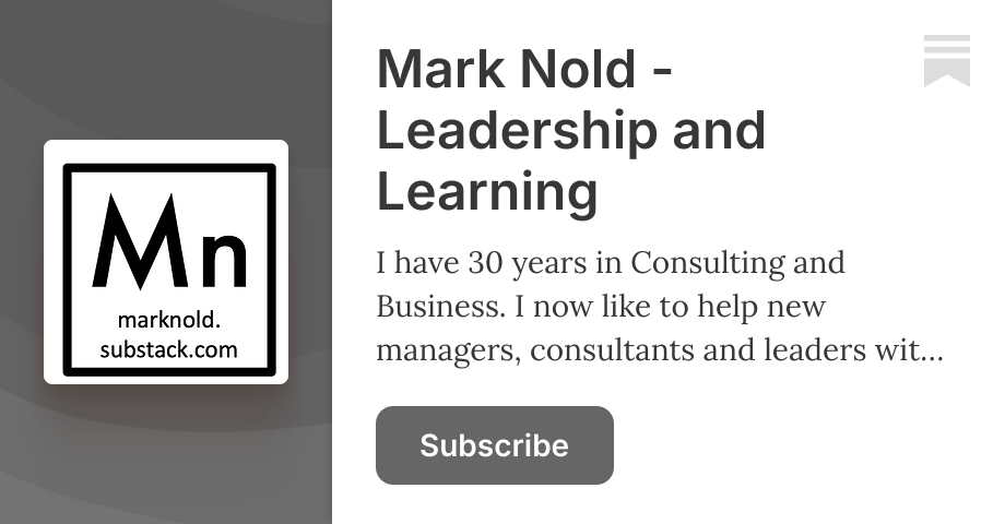 Mark Nold - Leadership and Learning | Substack