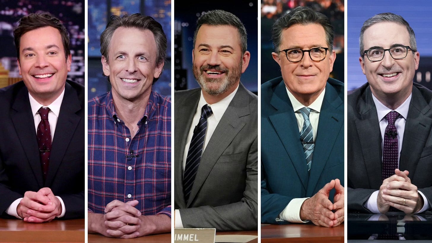 May be an image of 5 people, television and newsroom