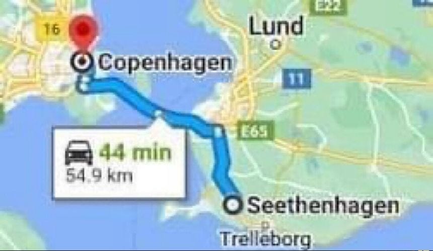 Lund Copenhagen 44 min Seethenhagen Trelleborg Lund Copenhagen 44 min Seethenhagen Trelleborg