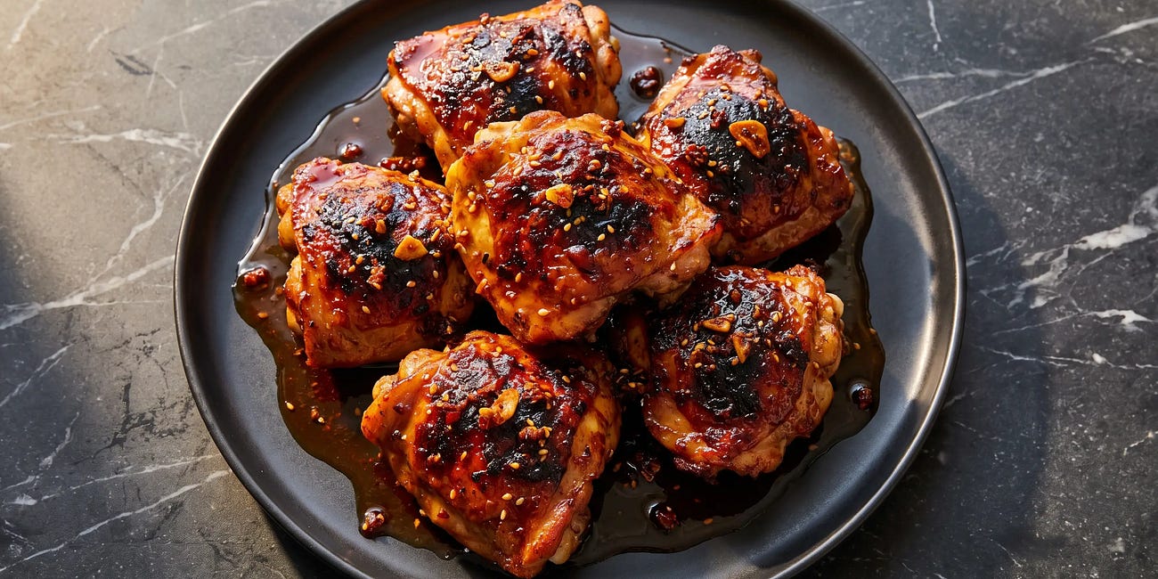 Chili Crisp Balsamic Chicken Thighs
