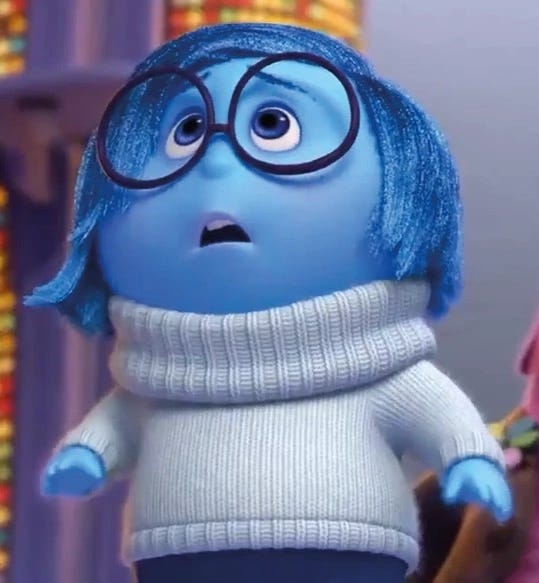 Sadness, Disney Pixar "Inside Out", 2015 Sadness, Disney Pixar "Inside Out", 2015