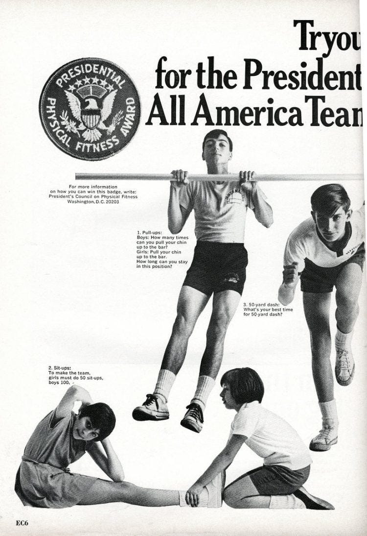 Presidential Physical Fitness ad from 1967