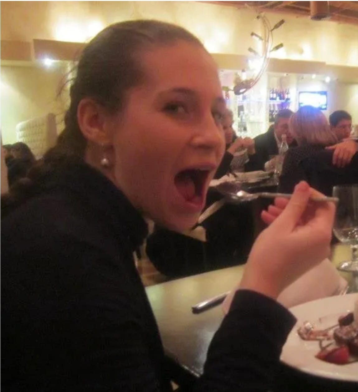 they caught me red handed pre first bite with the ice cream brownie trying to smile and eat at the same time :)