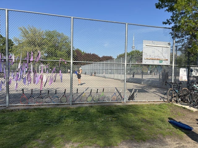 r/toronto - The line up to play tennis at Trinity Bellwoods on Monday night r/toronto - The line up to play tennis at Trinity Bellwoods on Monday night