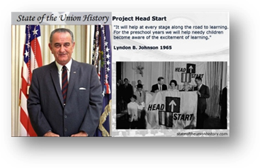 State of the Union History: 1965 Lyndon B. Johnson - Project Head Start State of the Union History: 1965 Lyndon B. Johnson - Project Head Start