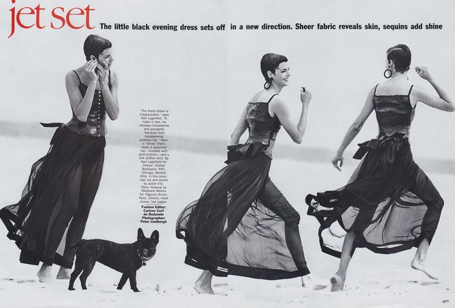 jamie lee curtis golden globes dress Karl Lagerfeld Black Silk Button-Up Cufflink Blouse circa 1980s – Vintage  by Misty main image 1