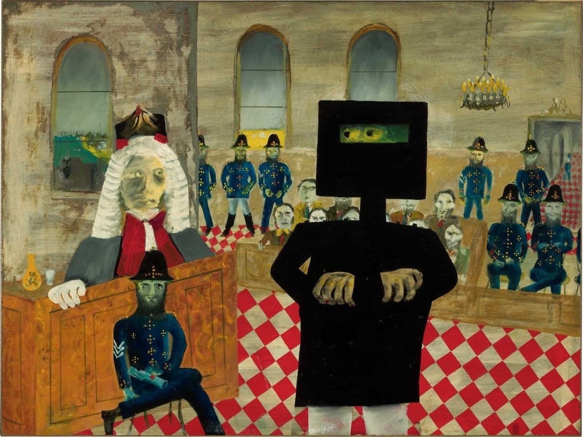 The trial-Ned Kelly Series - Sidney NOLAN — Google Arts & Culture The trial-Ned Kelly Series - Sidney NOLAN — Google Arts & Culture