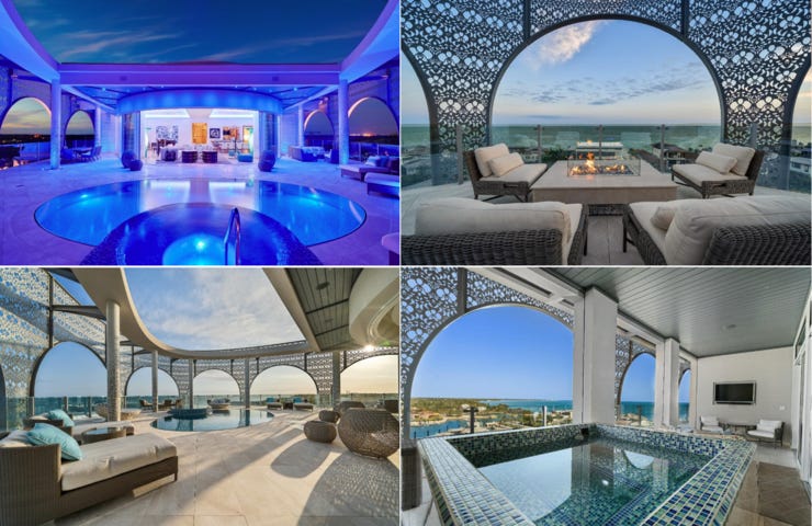 Em 2021, a FTX mudou a sede de Hong Kong pras Bahamas. SBF passou a morar com 9 amigos nessa penthouse de U$ 39 milhões.