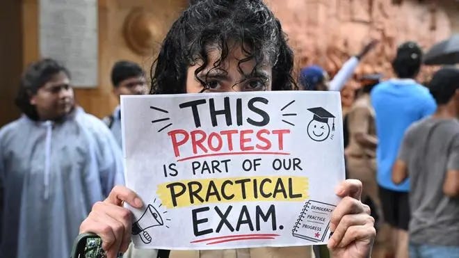 Thousands of students gathered at Shivaji Park on July 22, 2026, in solidarity with the protesters at Jantar Mantar. Thousands of students gathered at Shivaji Park on July 22, 2026, in solidarity with the protesters at Jantar Mantar.