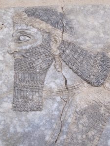 Painted guard on Nimrud Palace Walls 