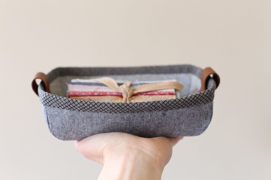 Tiny Treasures Basket & Tray Free Pattern - Noodlehead