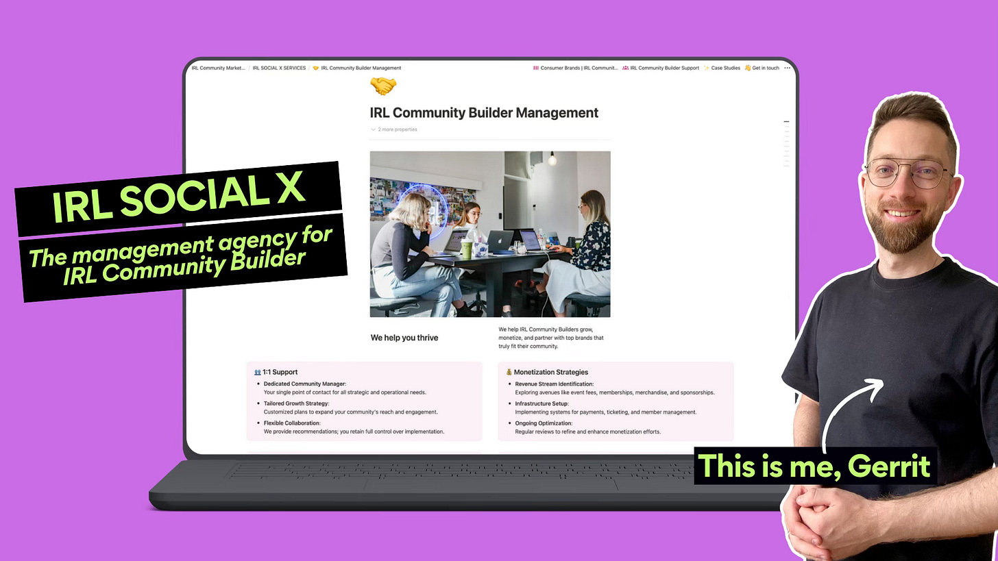 IRL Community Builder Management Agency