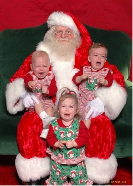 'Tis the season: Adorable kids crying on Santa's lap will make your day