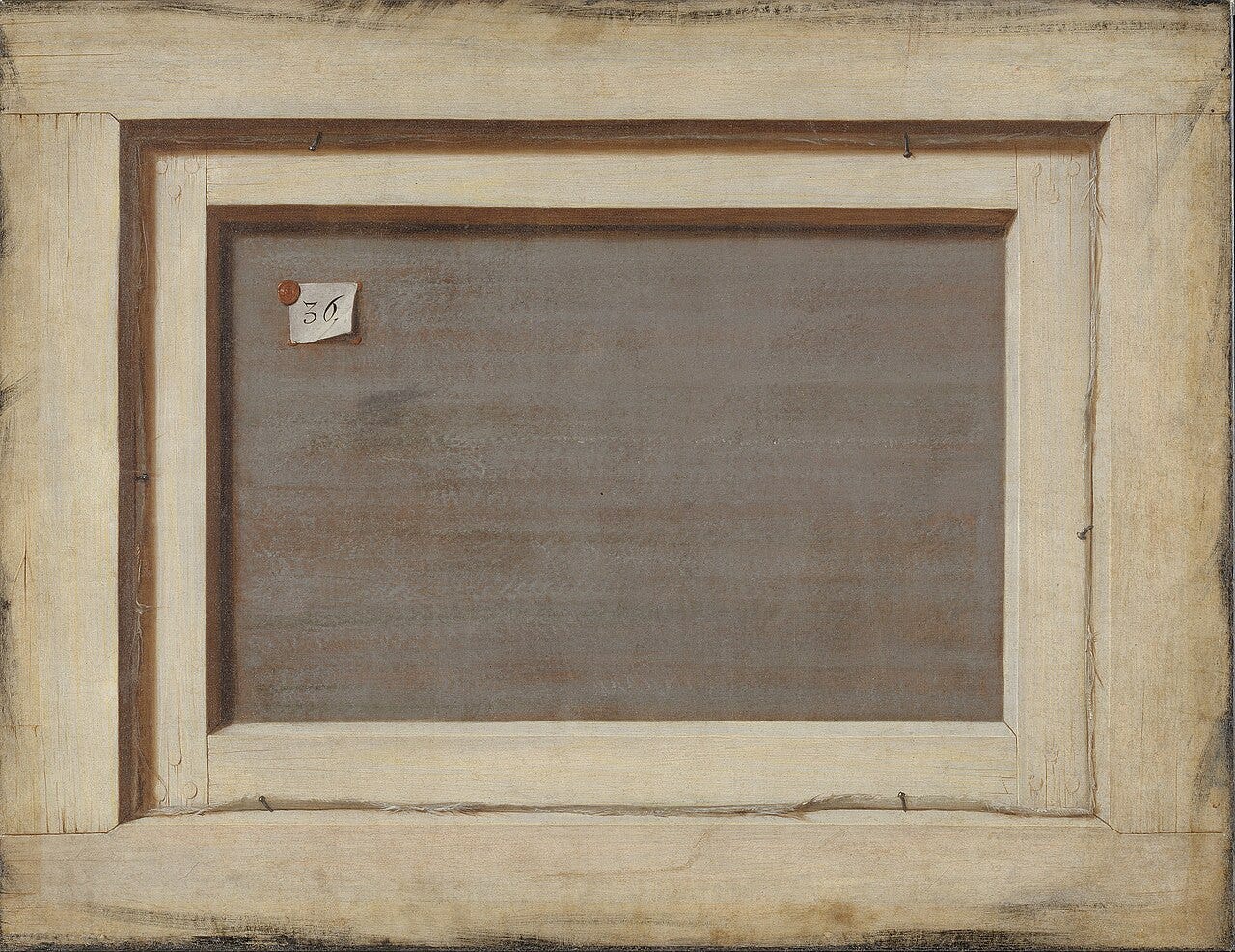 Gijsbrechts trompe oeil reverse of a framed painting Gijsbrechts trompe oeil reverse of a framed painting