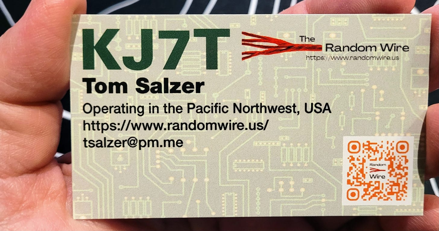 New eyeball card for KJ7T and the Random Wire newsletter