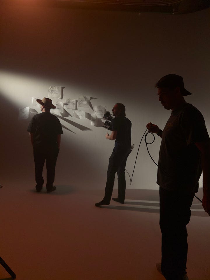 Walid Azami on set directing a brand documentary