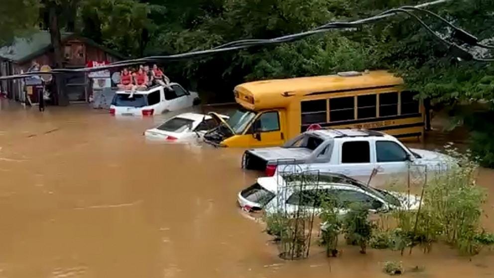 Missouri flooding: About 100 water rescues reported, campground building  collapses into floodwaters - ABC News