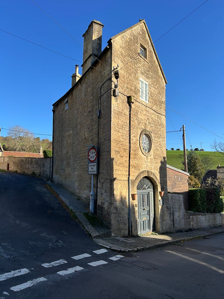 The narrow Wayside Coach House standing on the corner of Cottles Lane and The Old Malthouse. Two stone-built buildings hundreds of years old. Photos: Roland Millward