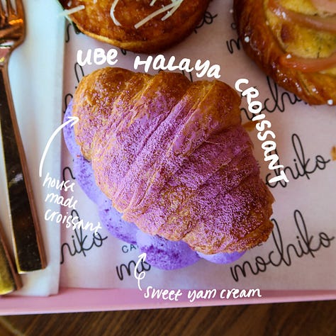 Cafe Mochiko Ube Halaya Croissant