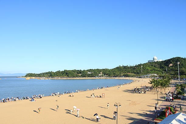 Beautiful Beach Scenery of Zhuhai, China Zhuhai is one of the special economic zones in China seaside stock pictures, royalty-free photos & images