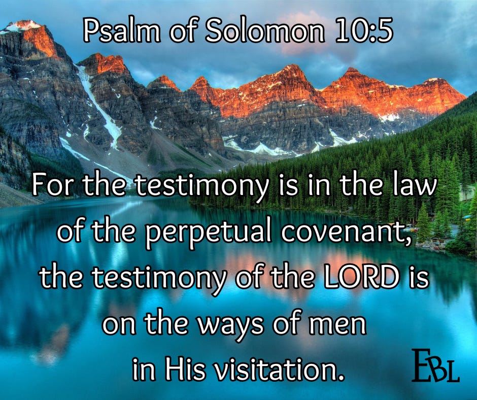 Psalms of Solomon 10:5 EBL