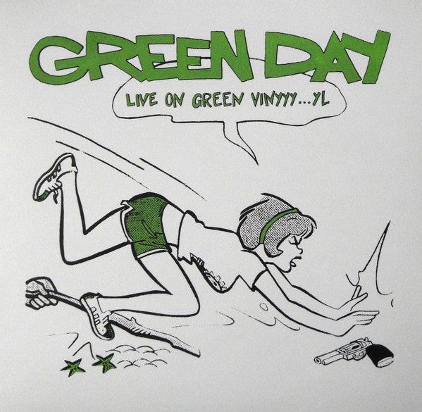Green Day "Live on Green Vinyl" LP – Dead Tank Records