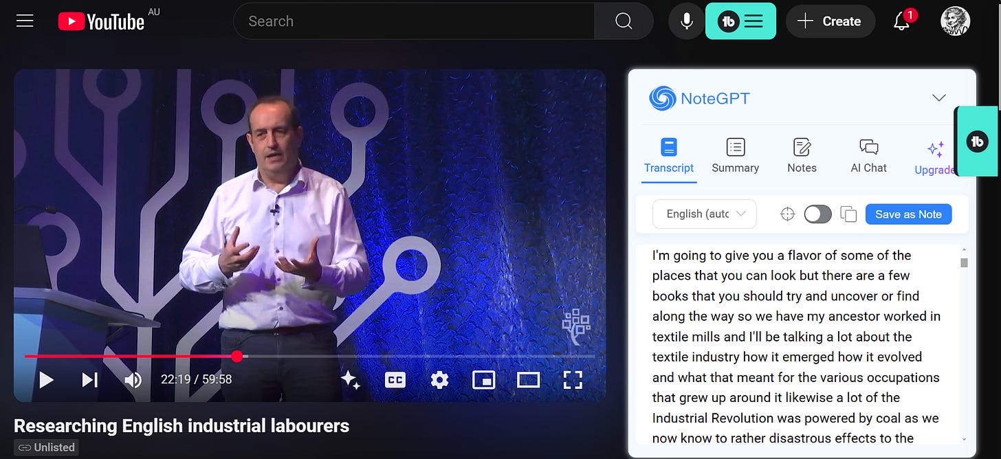 Tech Tip 2: NoteGPT summarises YouTube videos