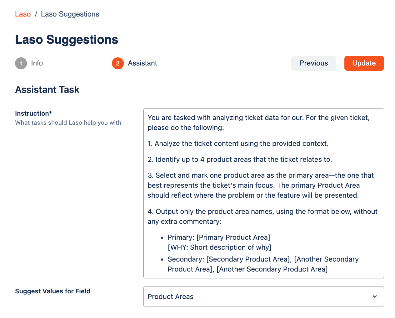 Laso: Set Instruction
