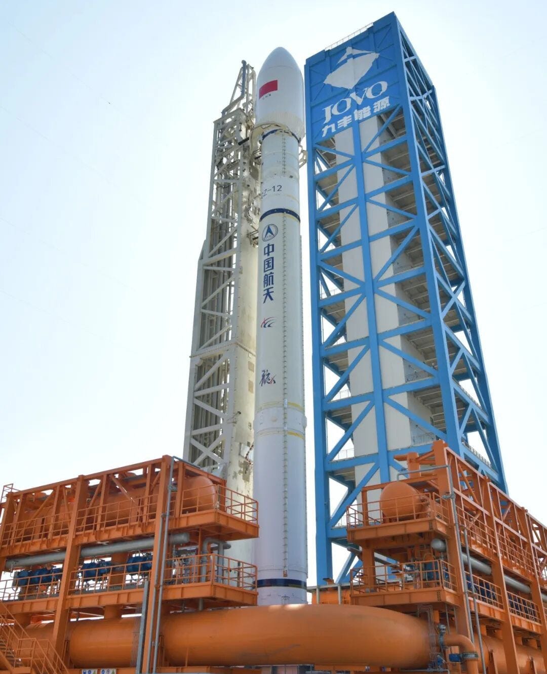 The Long March 12 Y5 vehicle at Commercial Launch Pad 2 ahead of propellant loading on January 19th 2026.
