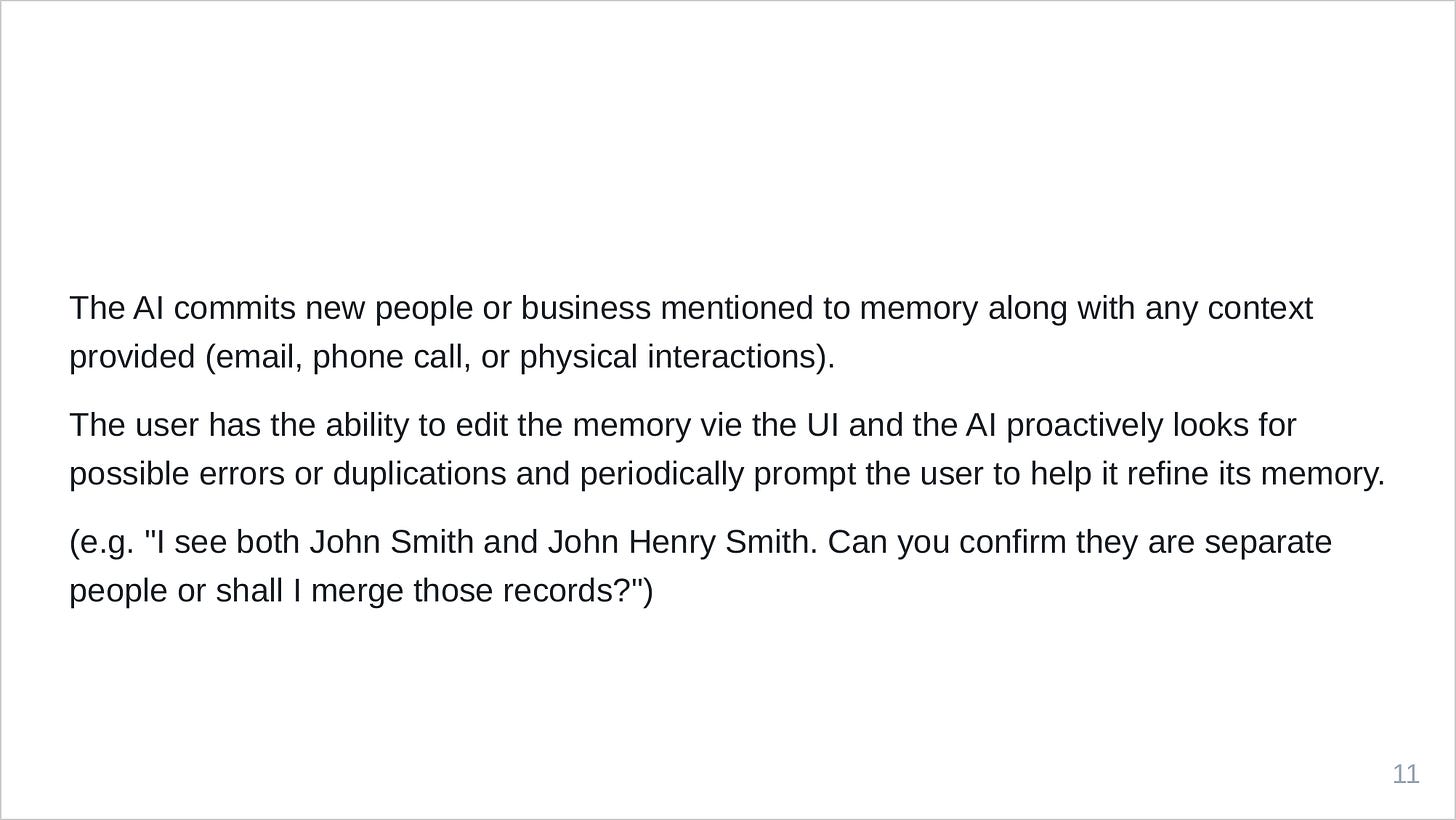 AI memory will be viewable and editable.