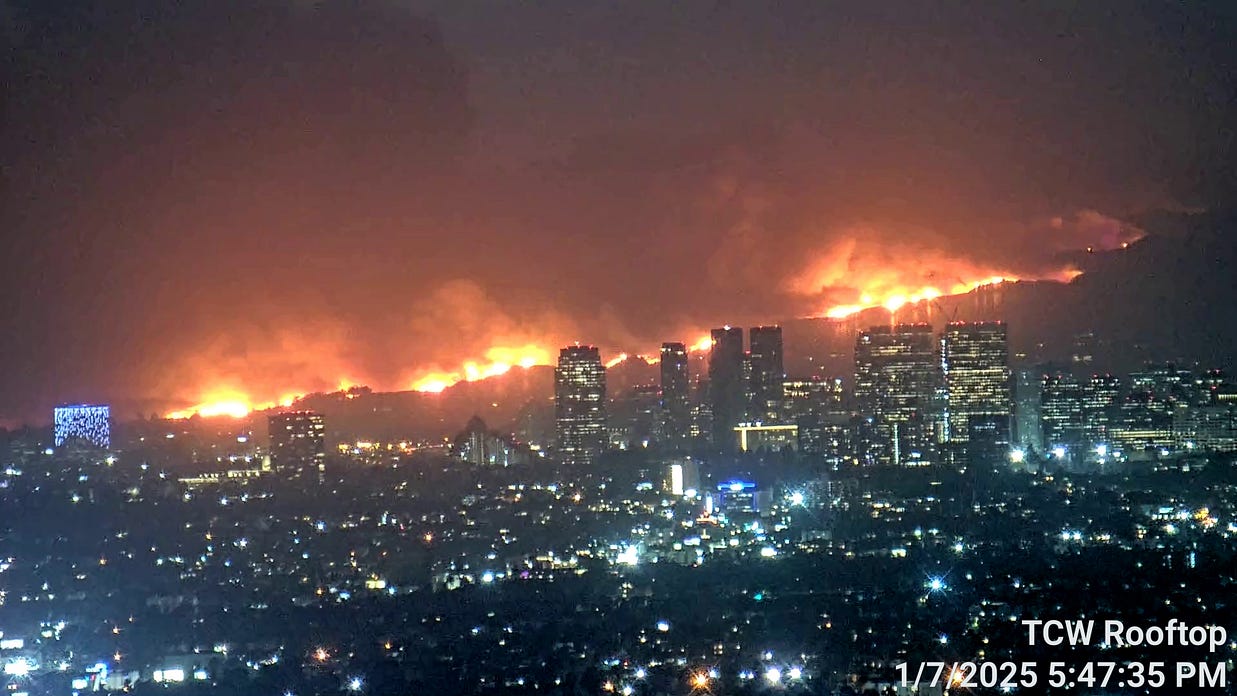 2025 los Angeles fire approaching downtown LA (Doomsday clock and reality) 2025 los Angeles fire approaching downtown LA (Doomsday clock and reality)