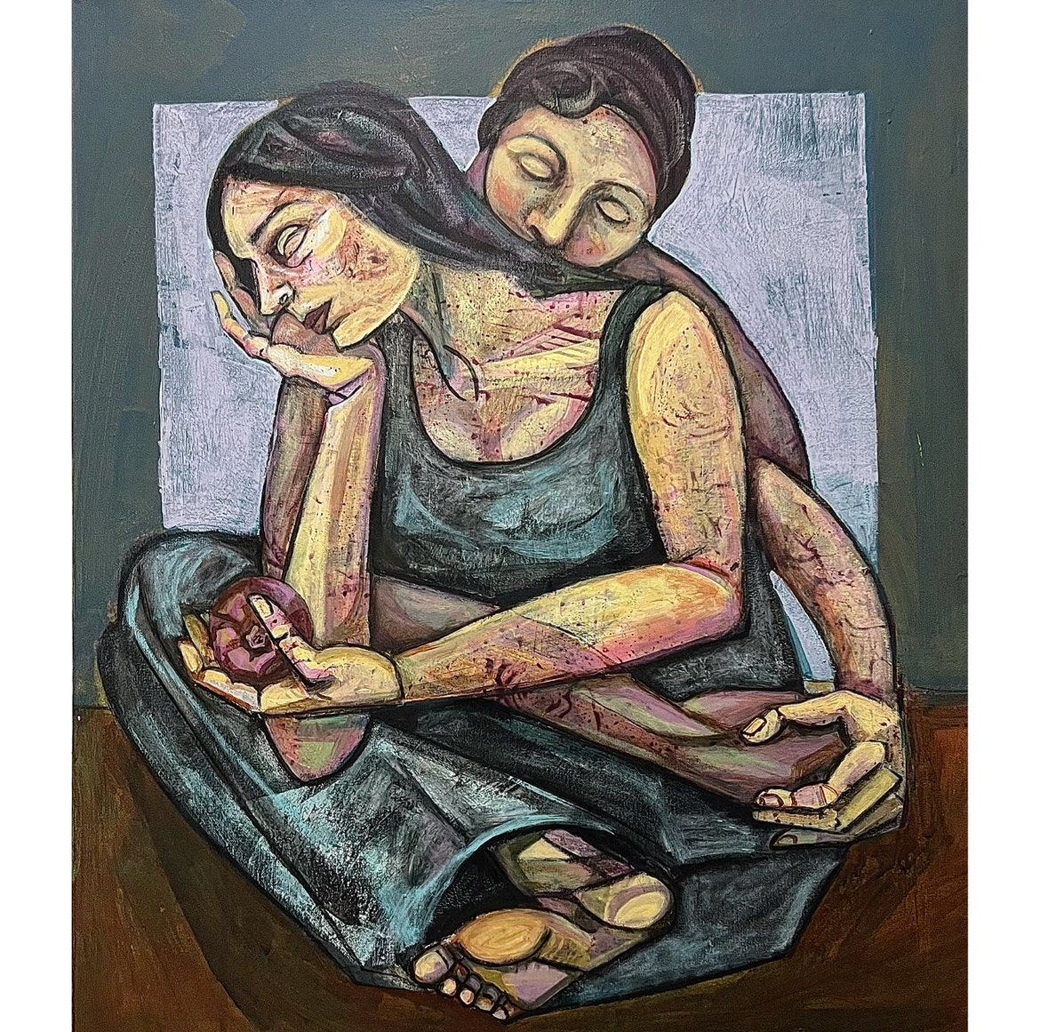 consolation-70x60cm-Acrylic on canvas-2024-Dubai