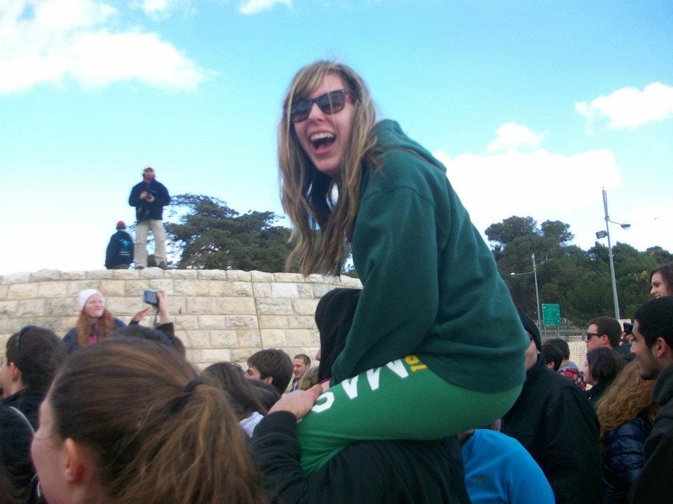 Me on the shoulders of a soldier in Israel Me on the shoulders of a soldier in Israel