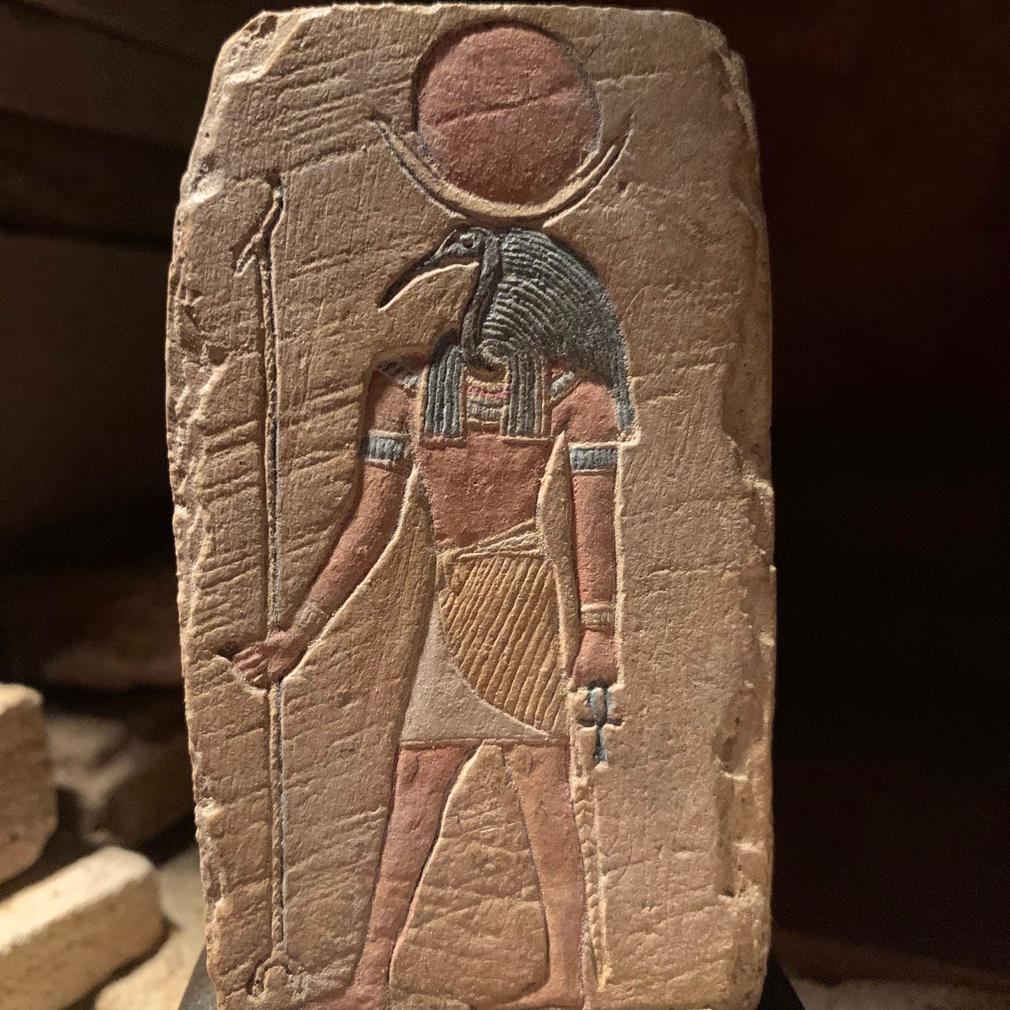 Egyptian art Thoth / Djehuty - sacred Ibis form. God of wisdom, writing& the moon. Egyptian art Thoth / Djehuty - sacred Ibis form. God of wisdom, writing& the moon.
