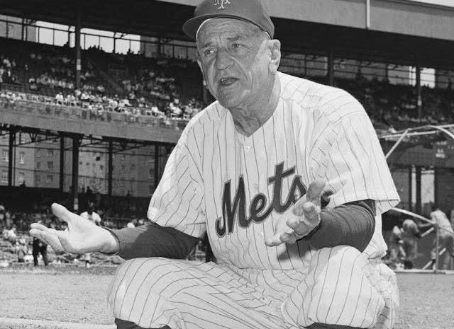 Casey Stengel in Mets uniform. Casey Stengel in Mets uniform.