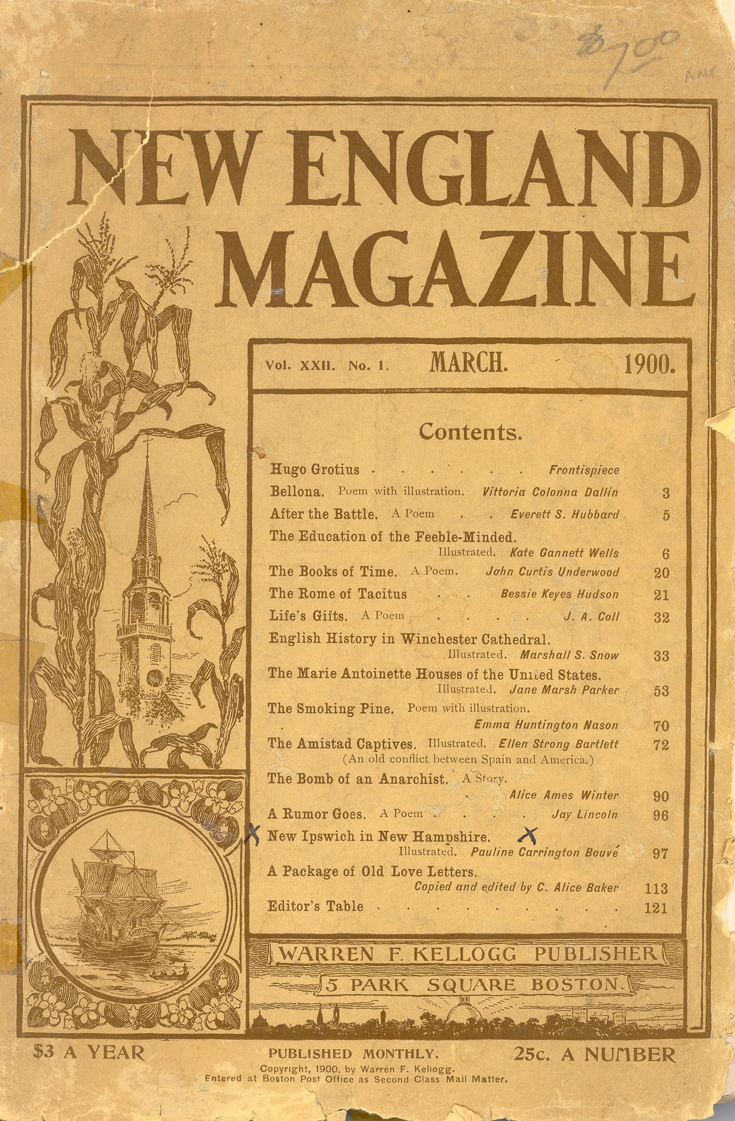 Cover of the  New England Magazine