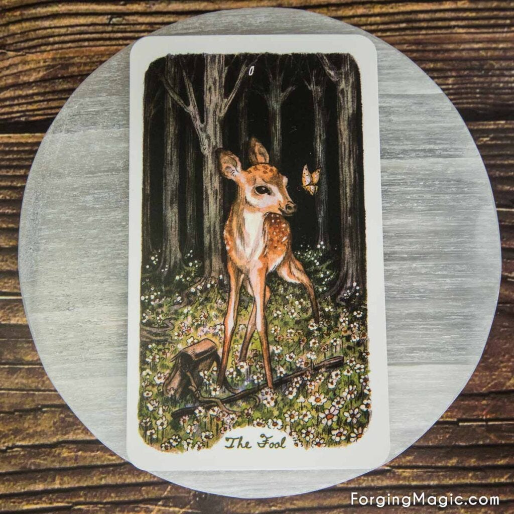 The Fool Card from Oak, Ash & Thorn Tarot