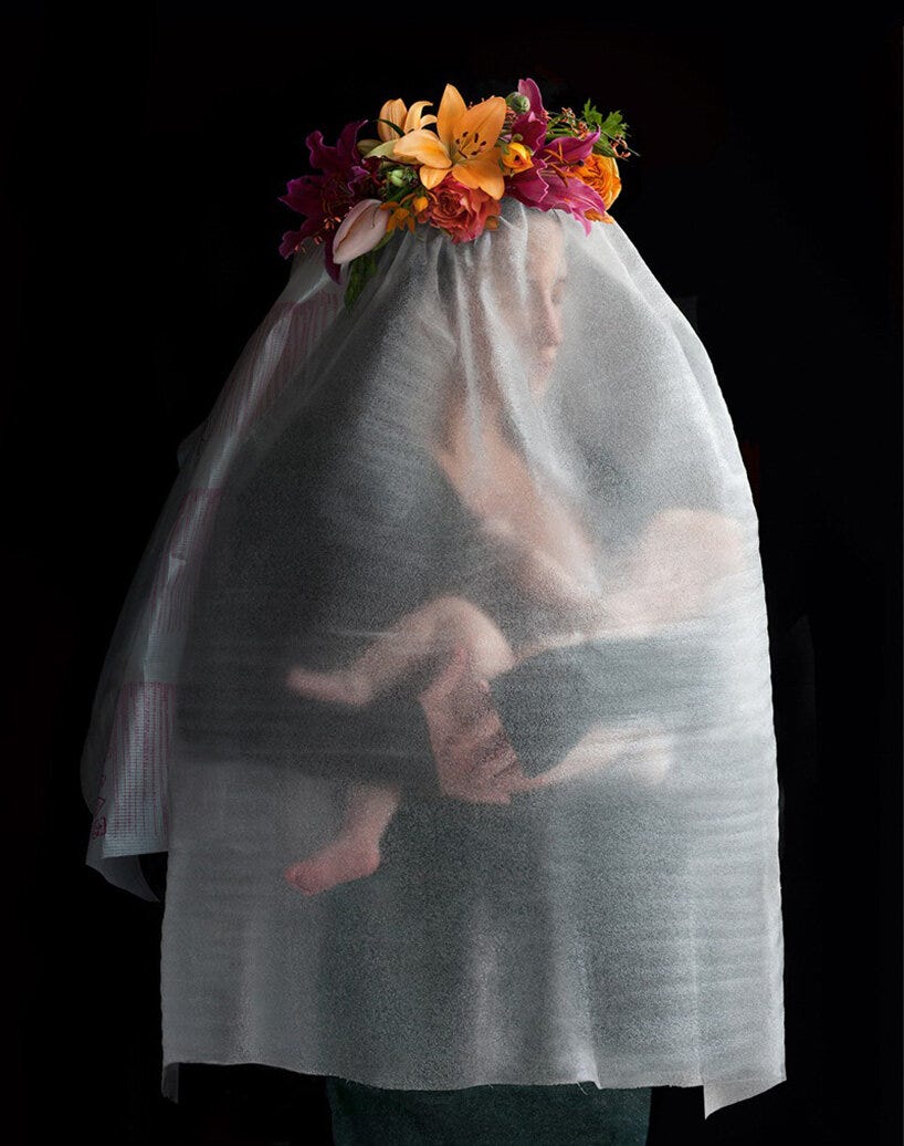 photographer suzanne jongmans recreates renaissance portraits using packaging materials