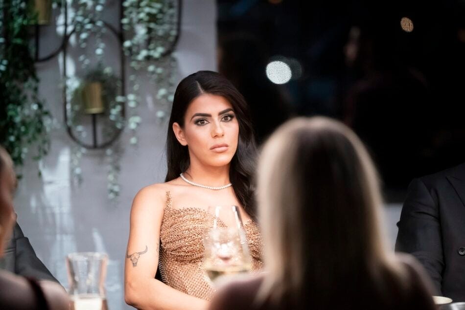 Carina at the final MAFS dinner party