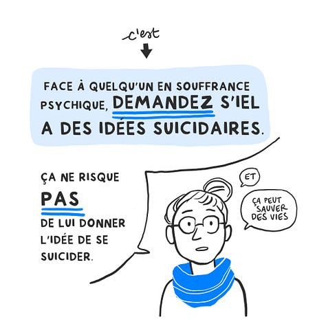 Images de prévention et d’éducation sur le sujet du suicide
