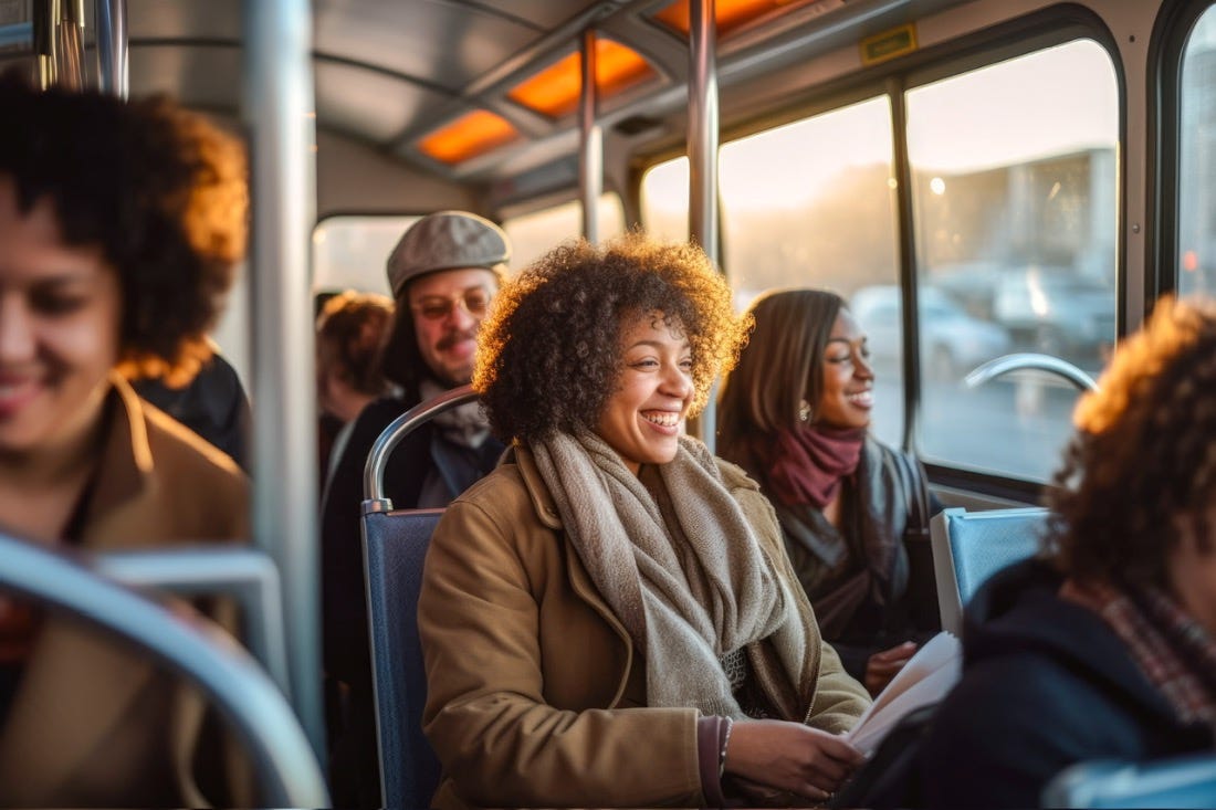 People on a bus People on a bus