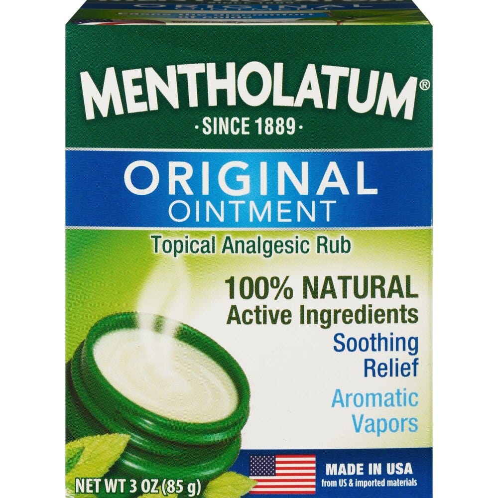 Mentholatum Original Ointment Topical Analgesic Rub, 3 OZ enlarged image 0 of 9 Mentholatum Original Ointment Topical Analgesic Rub, 3 OZ enlarged image 0 of 9