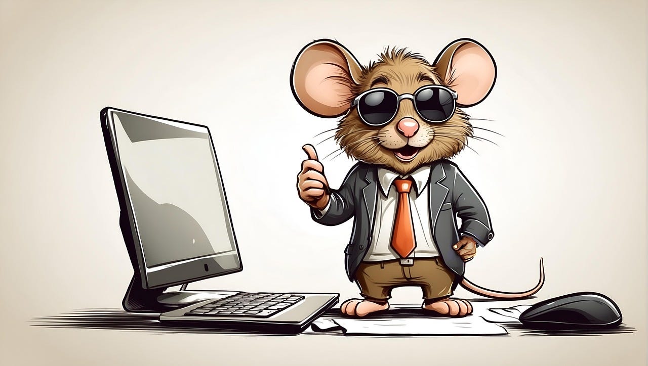 Free ai generated mouse cartoon illustration