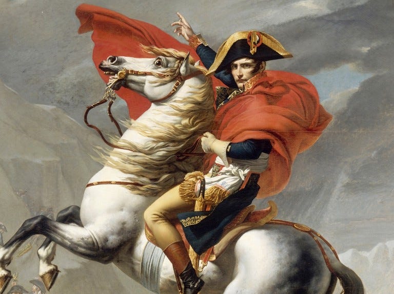 Portrait of Napoleon on a rearing horse Portrait of Napoleon on a rearing horse