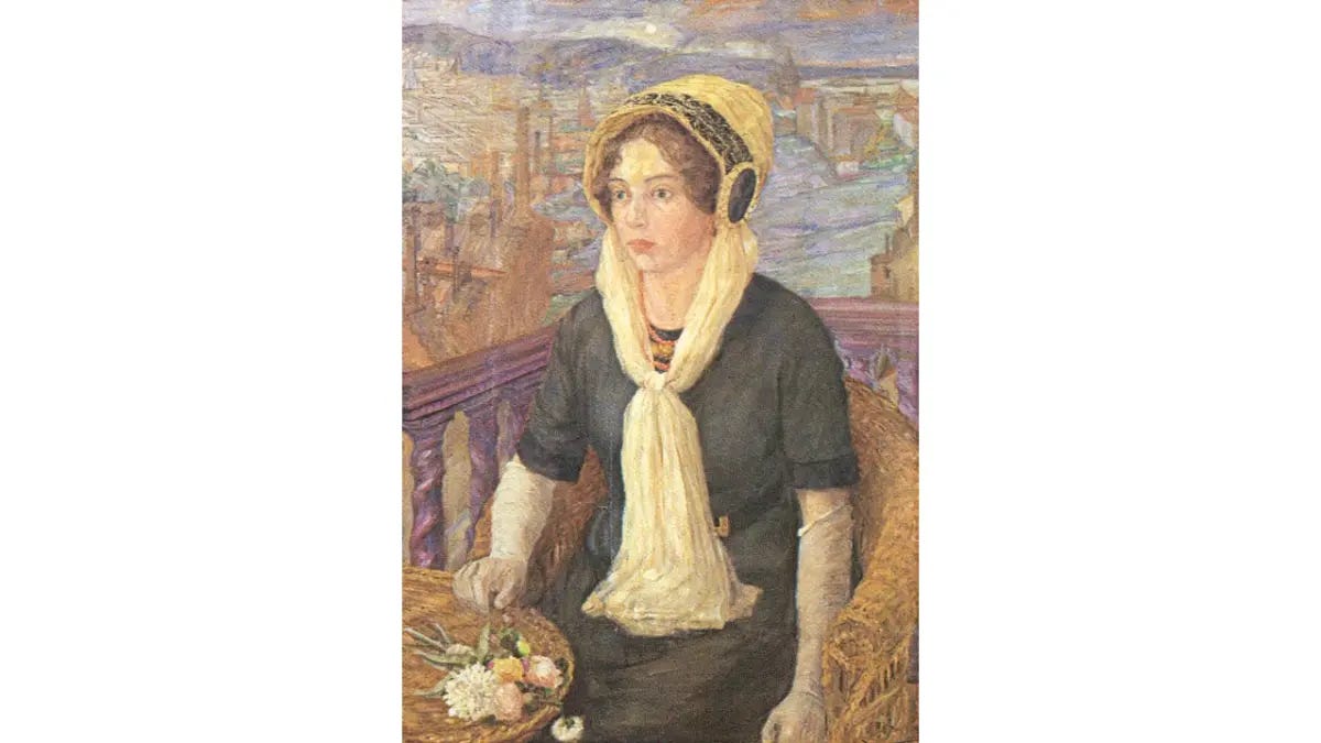 A portrait of Sigrid Undset, 1911, by Anders Svarstad. (Public Domain)