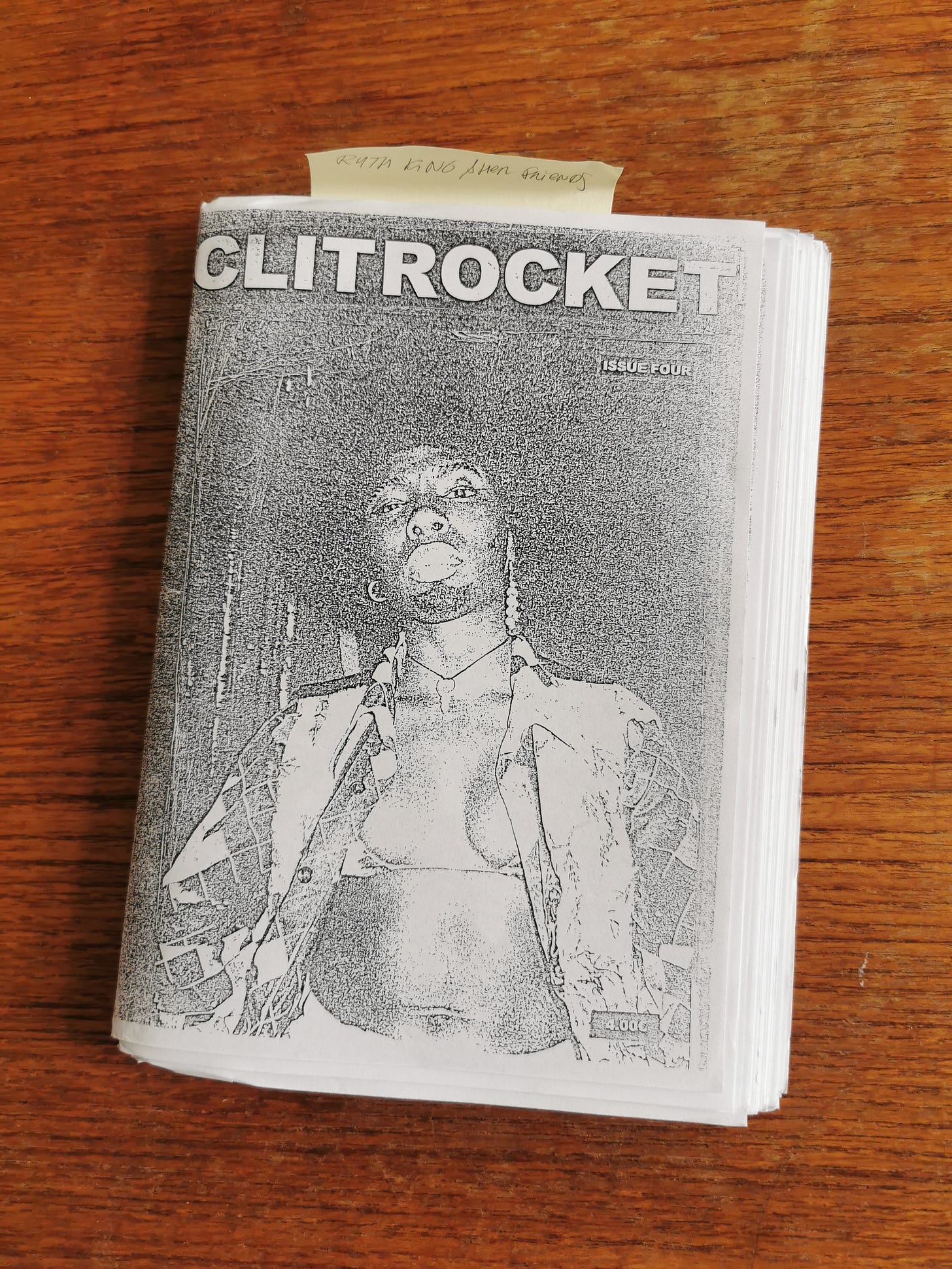Cover of Clitrocket zine 4 from 2005