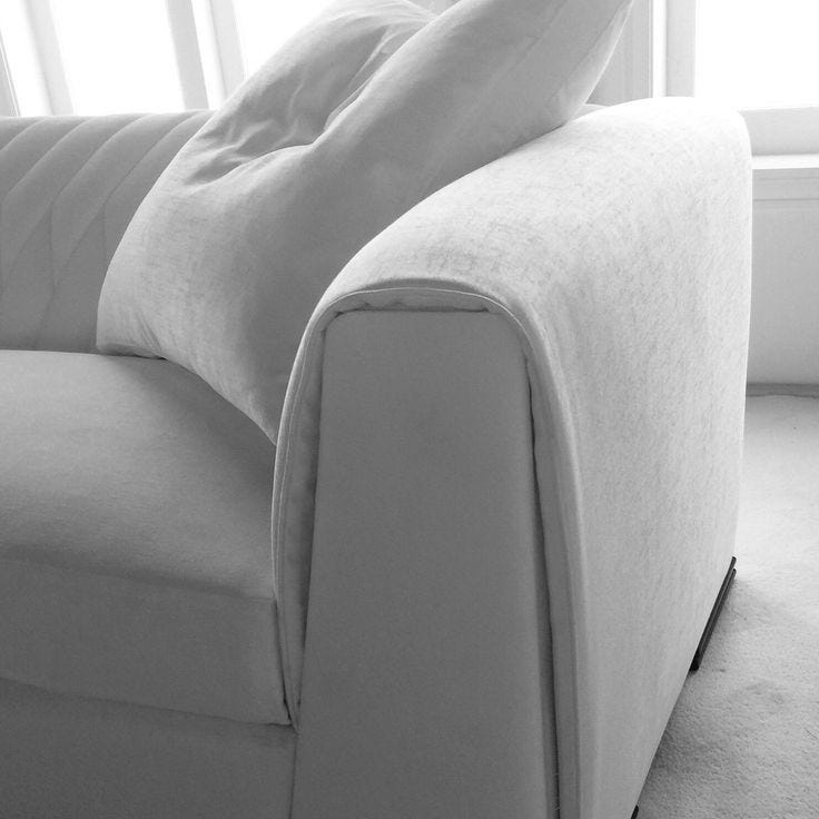 Minx sofa close up of arm detail, heavenly