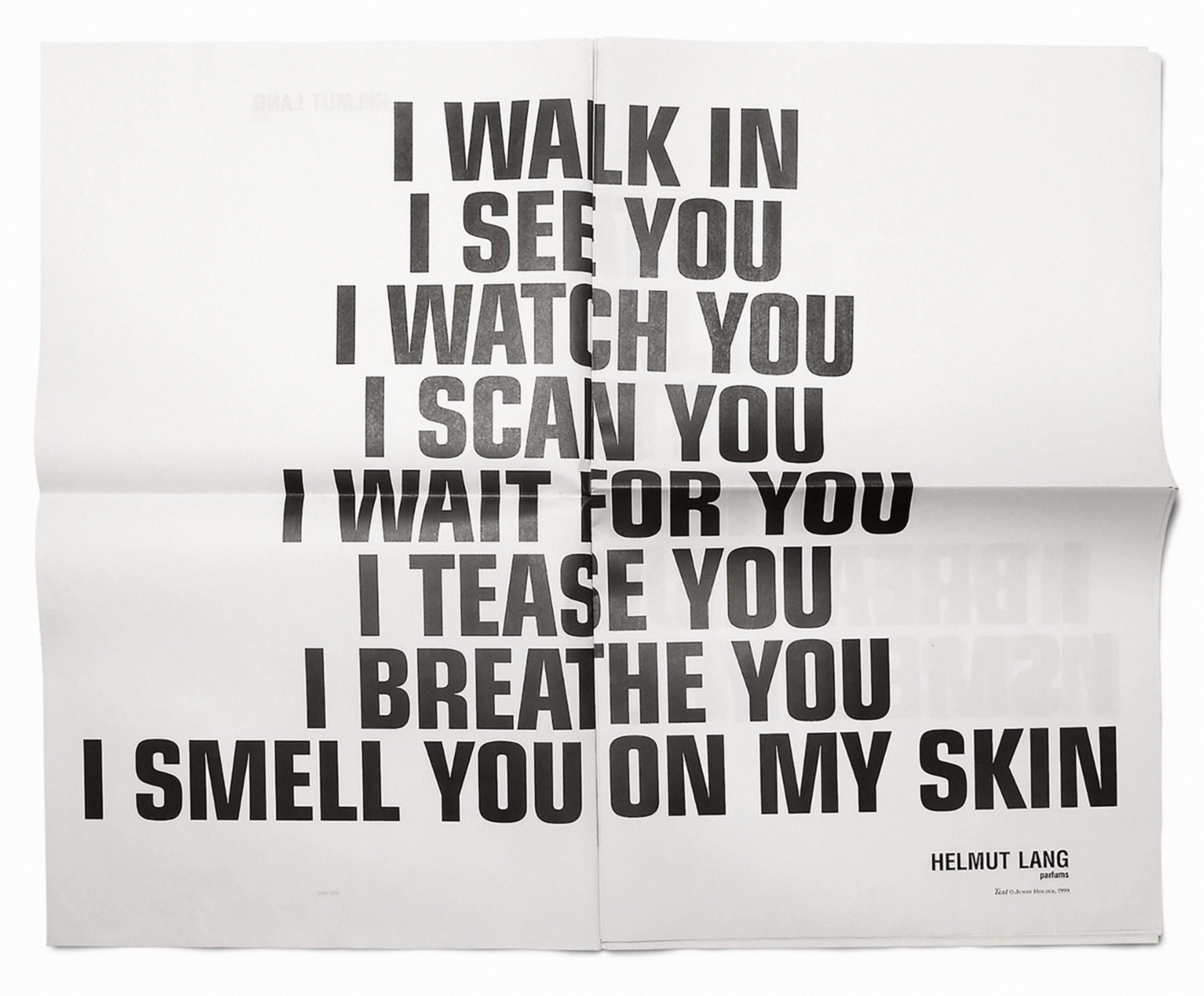 Did you know Helmut Lang's 2000 fragrance campaign featured Jenny
